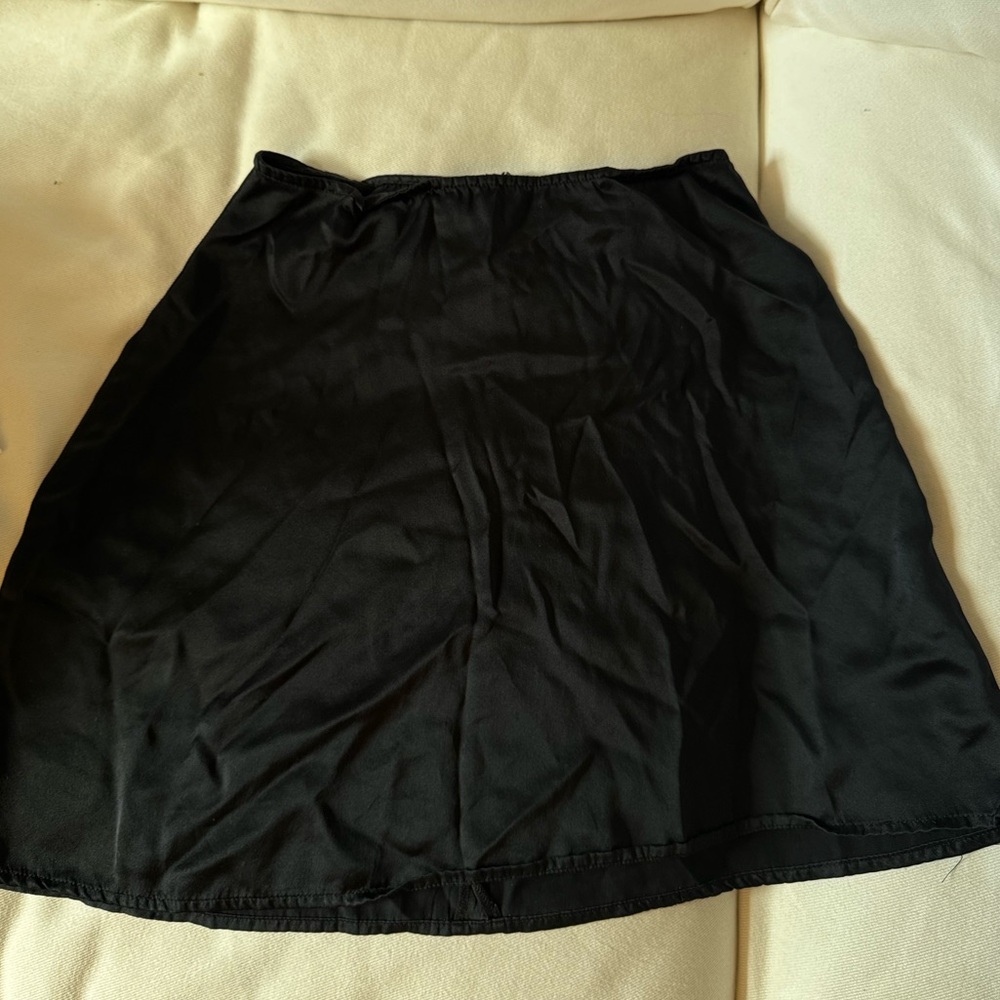 Reformation Benson silk mini skirt with zipper in back.
